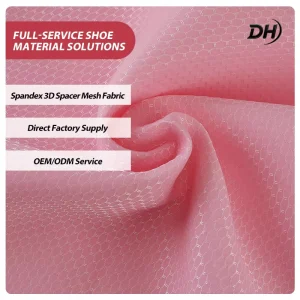 Wavy Small Grid Air Layer Mesh Fabric Quick Dry Breathable Lightweight Net Cloth for Beach Sneakers Footwear Upper