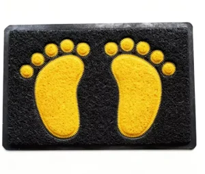 Wear Resistant PVC Foambacking Foot Mat Soft Coil Custom logo Door Floor Mat
