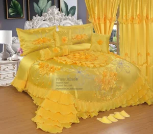 Wedding Bedding Set King Size Princess Comforter Cotton Duvet Sheet Set Stock New Bride Comforter Cotton Duvet Set