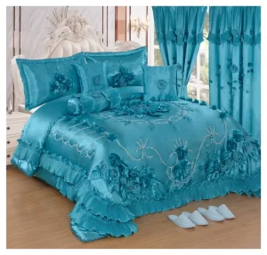 Wedding Comforter Sets King 10 Pieces Quilt Bedding Sets and Curtains