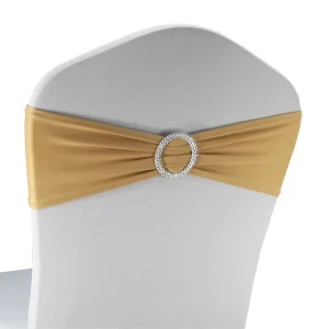 Wedding Custom Spandex Camel Chair Sashes with Buckle Party Hotel Decoration Wedding