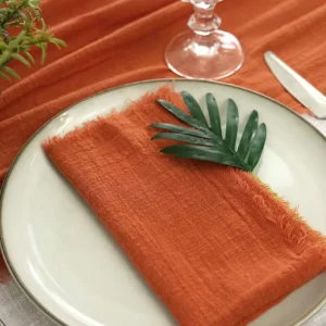 Wedding Decoration Cloth Napkins Rust Color Cotton Yarn Table Decorations Tea Towels Table Setting Object