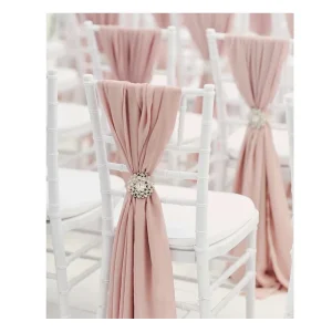 Wedding Decoration Elegant Dusty pink Chair Sashes Chiffon