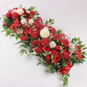 Wedding Decorations Arch and Table Runner with Artificial Flower Row