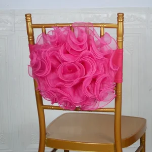 Wedding Event Chair Cover Decoration Spandex Chair Sashes Band with Flower