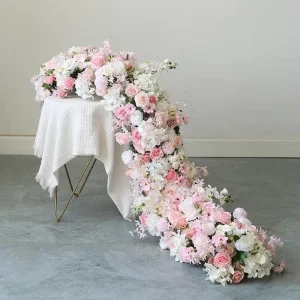 Wedding Flower Arrangements Flower Runner Realistic Blue Bed Pillow Sets Brown Centerpieces Tables Flower Runner