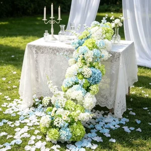 Wedding Flowers Runner Table Centerpieces Artificial Silk Aisle Flower for Wedding Table Decor