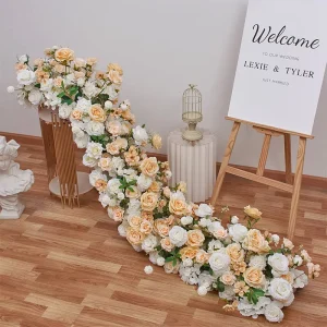 Wedding Garden 40*200cm Artificial Flowers Multi Colored Table Flower Runner