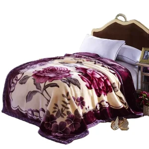 Wedding Gift Woolen Blanket Raschel Double Blanket