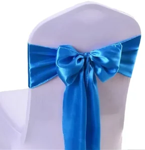 Wedding Party Decoration Blush Chair Sashes Plain Satin Chair Tie for Banquet Folding Chairs