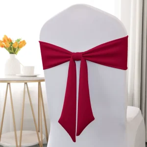 Wedding Party Decoration Blush Chair Sashes Plain Satin Chair Tie for Banquet Folding Chairs