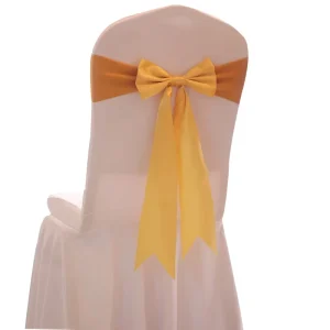 Wedding Party Satin Chair Sashes Ties Eco friendly High Quality 12*70cm Modern Plain Design Banquet Folding Chairs Customized