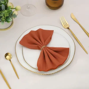 Wedding Pink Napkin Restaurant Party Table Decor Cloth Washable Linen Damask Cotton Dinner Napkin for Romantic Table Decoration