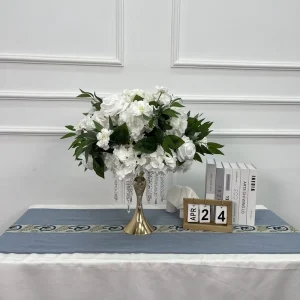 Wedding Table Centerpiece Indoor Outdoor Decor Artificial White Rose Flower Ball