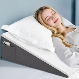 Wedge Pillow for Bed Acid Reflux Relief to Elevate Head with Memory Foam for Sleeping Reading Rest