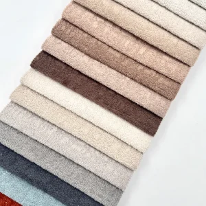 Wejoy 320g Polyester Loop Pile Velvet Fabric Sofa Fabric