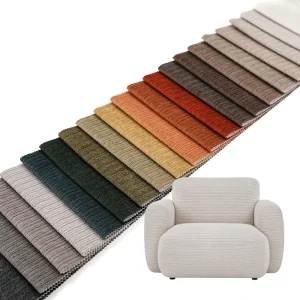Wejoy Manufacturer 100% Polyester 310g Chenille Strip Sofa Fabric For Hometextile