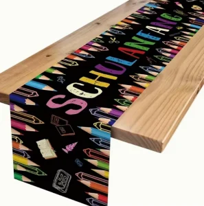 Welcome Classroom Banner Poster Colorful Welcome Back to School Table Runner Decorations for Kindergarten Primary School