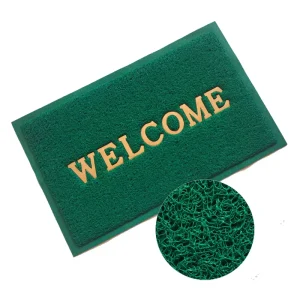 Welcome Design PVC Coil Door Mat Anti-Slip Loop Dirt Trapping Washable Cushioned Novelty Pattern Cushioned Doormat