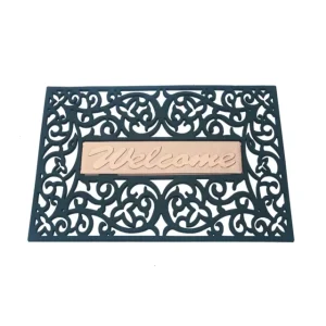 Welcome Door Mat Durable Machine Washable Rug Doormats for Entry Back Door HighTraffic Areas Hollow Anti Slip Hollow Rubbed Mat