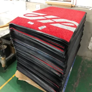Welcome Front Rubber Logo Door Mats for Home Entrance Decorative Non Slip Custom logo Mat