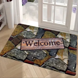 Welcome Home Floor Carpet Kitchen Mats Household Entrance Door Bathroom Bath Mats for Entryway Bathroom Decor