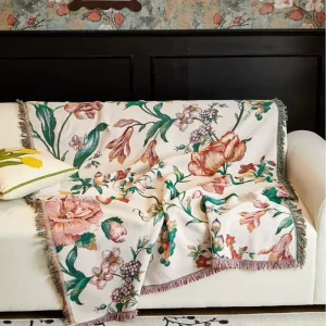 Well Designed Custom Tapestry Bohemian Jacquard Style Blanket Cartoon and Vintage Pattern Sofa Throw Picnic Rug