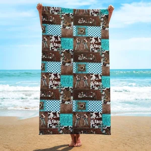 Western Beach Towel Low MOQ Custom Design Photo Printing Microfiber Quick Dry Sand Free Bath Beach Towels