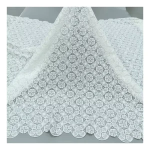 White African French Rope Lace Fabric High Quality Eco-Friendly Guipure Lace Wedding Dress Home Textile Girls