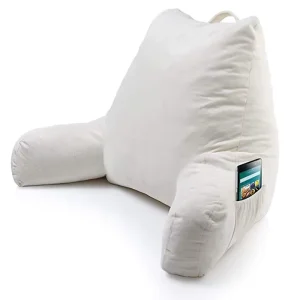 White Bed BackRest TV Pillow Shredded Memory Foam Reading Pillow