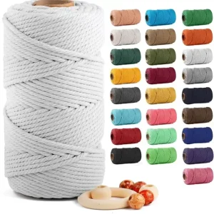 White Braided 4 Ply 2mm 3mm 4mm 5mm 6mm 8mm 10mm Strand Natural Macrame White Cord