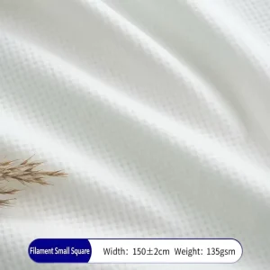 White Checkered 100% Polyester Jacquard Plain Fabric Tear Resistant & Wrinkle Resistant for Sofas and Home Textiles