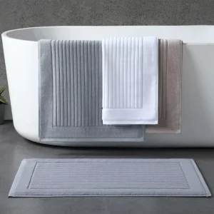 White Classic Luxury Bath Mat Floor Towel Set Absorbent Cotton Hotel Spa Shower Bathtub Mats