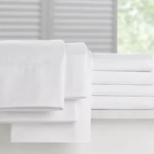 White Cotton Bed Flat Sheet Sets Full Size for Hotel Hospital Use
