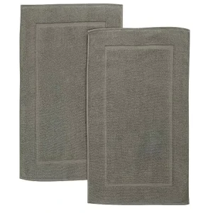 White Cotton Hotel Bath Mats Highly Absorbent Washable Shower Bathroom Floor Mat