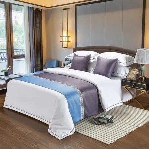 White Cotton Hotel Bedding Set Premium Quality Soft Breathable Fabric OEM ODM Custom Manufacturing