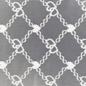 White Double Chain Mesh Fabric 100% Polyester Knitted Soft and Skin Friendly for Shirts and Blouses