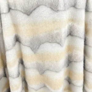 White Double Sided Flannel Fleece Fabric Polyester Faux Fur Textile for Blanket Sofa Home Decor