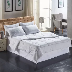 White Duvet Inner Set Fluffy Lightweight Breathable Bed Comforter for Home Hotel Bedding