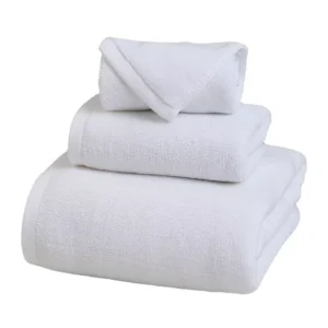 White Hotel Spa Bathroom Organic 100% Cotton Large Bath Towel and Hotel Amenities Sets