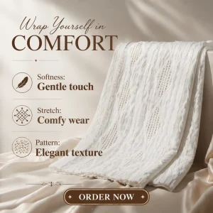 White Knitted Jacquard Fabric 98% Polyester 2% Spandex Textile Summer Dress Shawl Home Decor Material Knit Jacquard Fabric