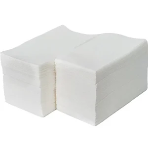 White Linen Feel Airlaid Paper 1 Ply Dinner Napkins Serviettes for Parties Wedding Custom Logo Silk Screen Printed
