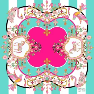 White Lotus Mahjong Mat Non Slip Washable Noise Reduction American for Royal Household