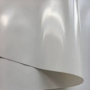 White Plain Woven Warp Waterproof PVC Coated Tarpaulin Anti-Algae Fire Retardant Durable Fabric 900gsm 1100gsm 1450gsm Stocklot