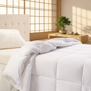 White Polyester Down Alternative Comforter Duvet Insert with Corner Tabs Machine Washable Full Queen Four Seasons