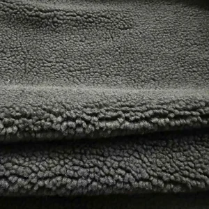 White Polyester Sherpa Fleece Faux Fur Fabrics