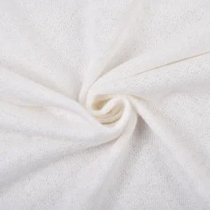 White Solids Medium Weight 170gsm Knitted Polyester Rayon Fabrics for Blouses