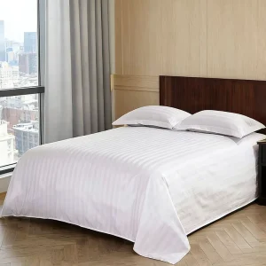 White Striped Bedding Set Minimalist Style Comforter Cover Set for Bedroom