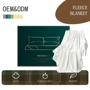 White Super Soft 100% Polyester Flannel Fleece Throw Blanket Portable for Airplane & Home Use Four Seasons