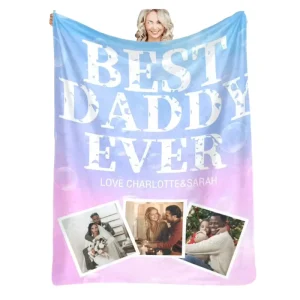 White Throw Personalized Your Own Blanket Free Mockup Custom Design and Photo Printed Fleece Flannel Blanket